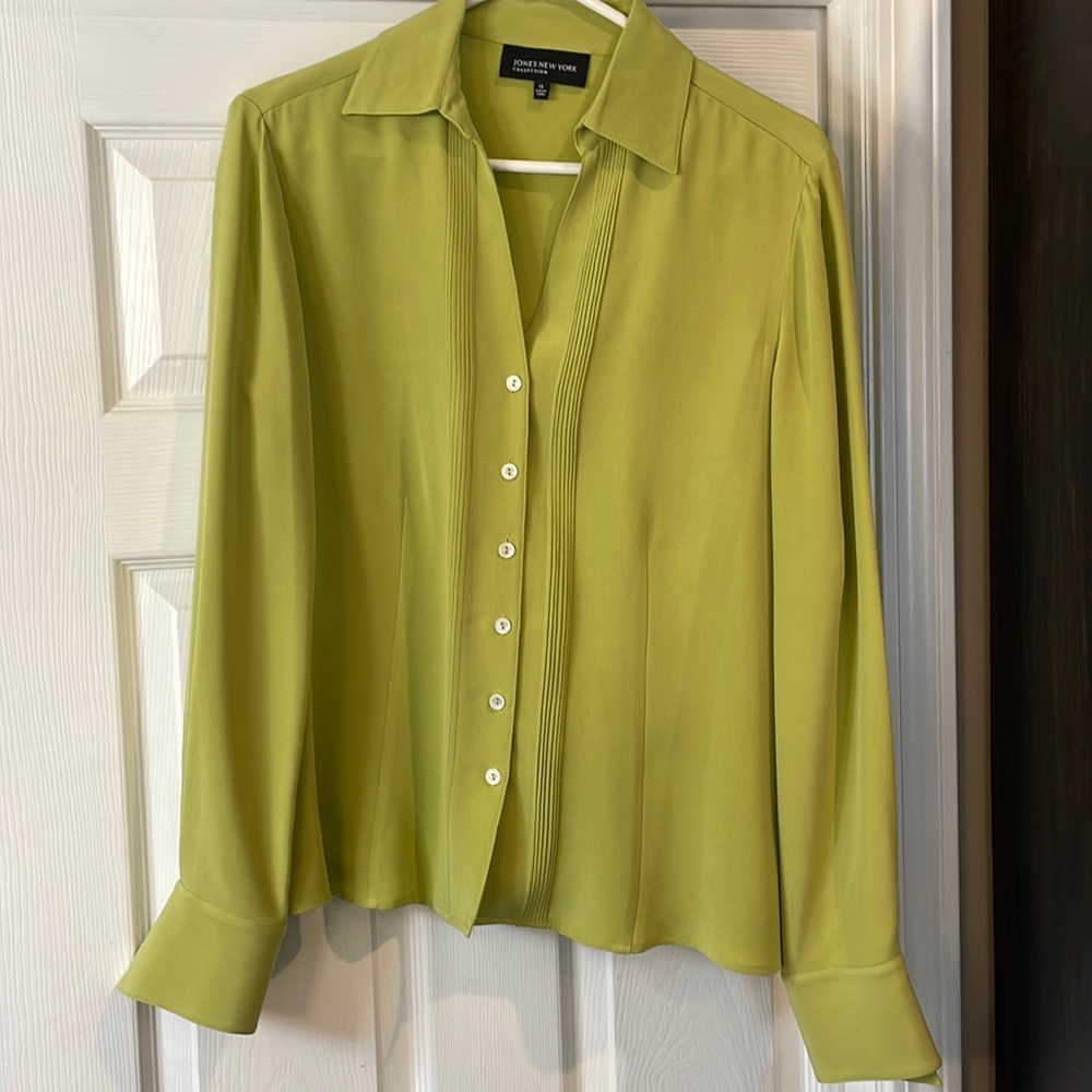 Silk button up, jones New York, 14